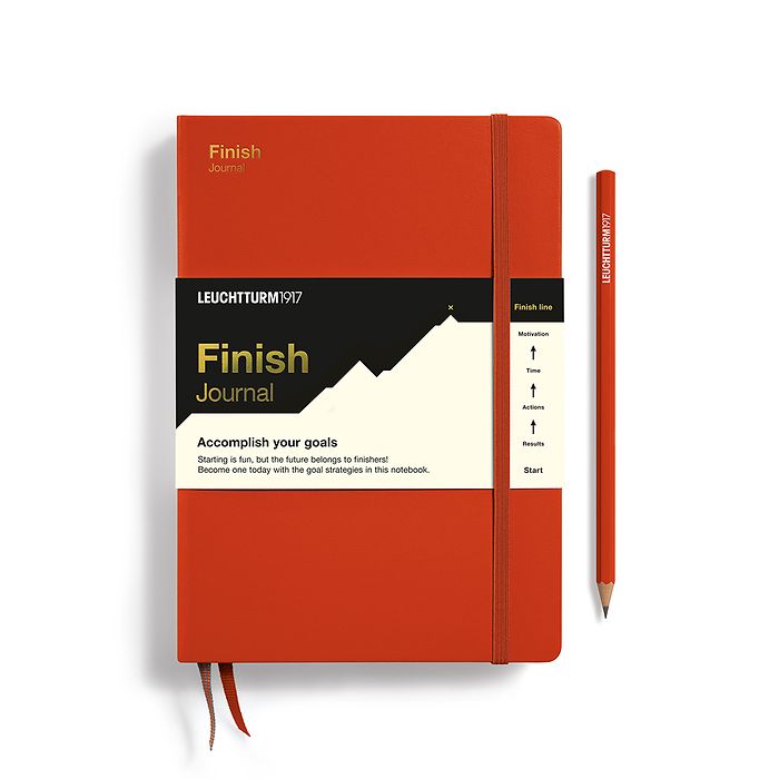 Finish Journal Medium (A5), Hardcover, Fox Red, Englisch