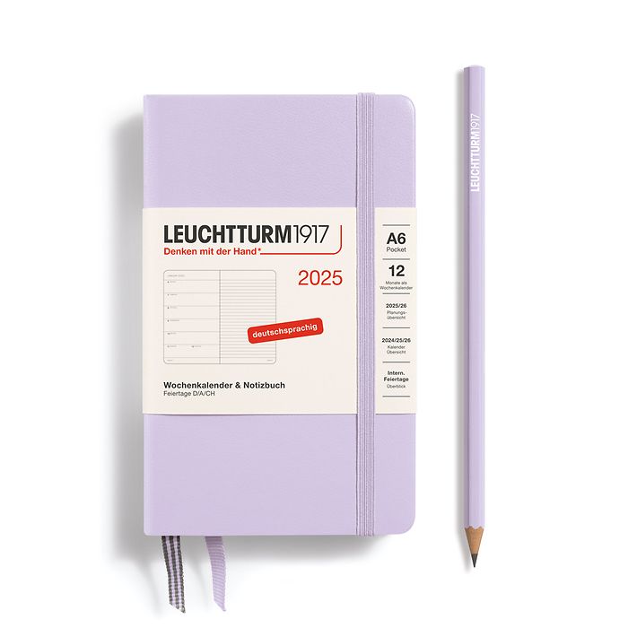 Wochenkalender & Notizbuch Pocket (A6) 2025, Lilac, Deutsch