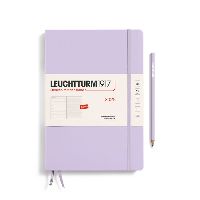 Wochenkalender & Notizbuch Composition (B5) 2025, Lilac, Englisch