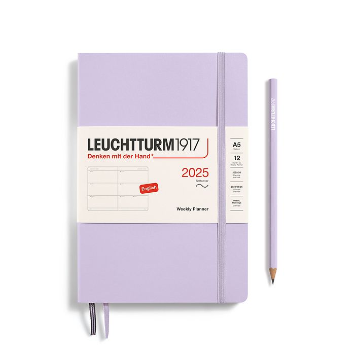 Wochenkalender Medium (A5) 2025, Softcover, Lilac, Englisch